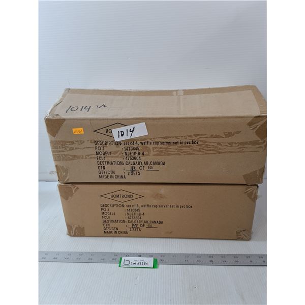 Waffle Cup Server Set- (8) In Each Box- NIB