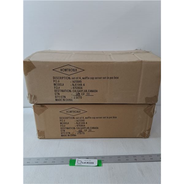 Waffle Cup Server Set- (8) In Each Box- NIB