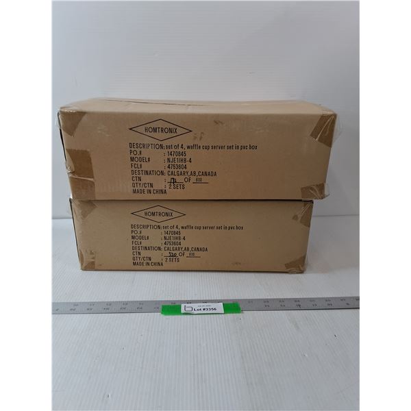 Waffle Cup Server Set- (8) In Each Box- NIB