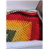 Image 4 : Multiply Colored Crochet Blanket- 45" x 45"