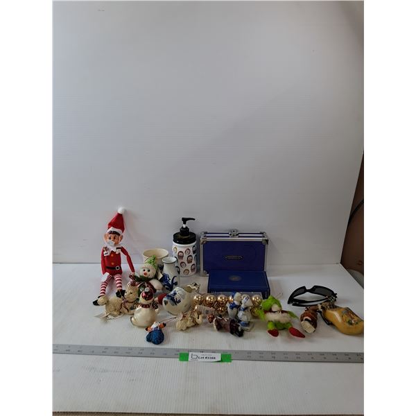 Christmas Decorations, Soap Dispenser, Pin Cushion, Sunglasses, Pencil Case & Book