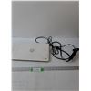 Image 1 : White Hp Chrome Laptop- Has Charger- Turns On - As Is