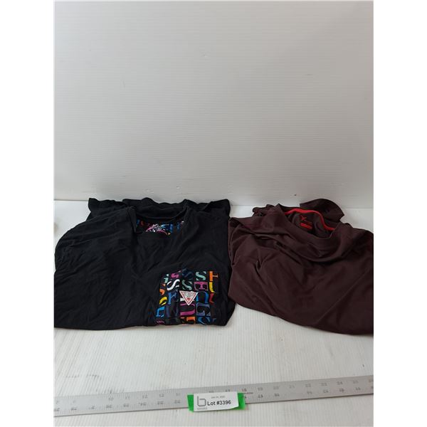 (XL) Guess T-Shirt & (L) Old Navy Active Shirt