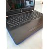 Image 2 : Blue hp Laptop- 15" x 10"- Has Charger- Comes As Is