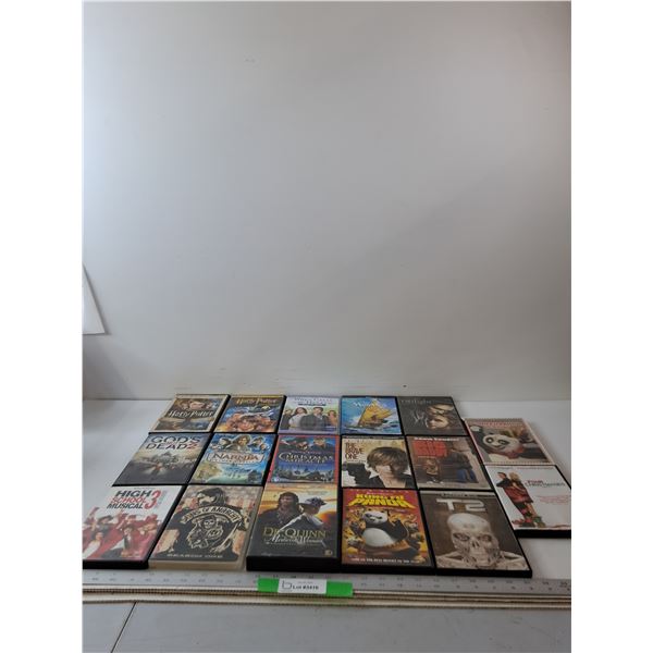 (17) DVDs - Big Daddy, Moana, Narnia, Harry Potter