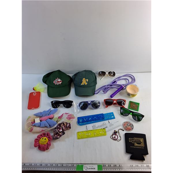 Sunglasses, Baseball Caps, Rulers, Skip Rope, Samsung Phone Case and Misc