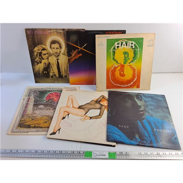 Various Vinyl Records - The Cars Candy O, Sade Promise and Pete Townshend