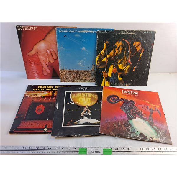 Various Vinyl Records - LoverBoy, Meat Loaf and Isaac Hayes