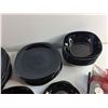 Image 4 : Black Ceramic Dining Plates & Bowls Set and Christmas Candle Holder
