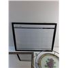 Image 3 : Dry Erase Board 23" x 17", Framed Mirror, Serving Tray and Wall Shelf