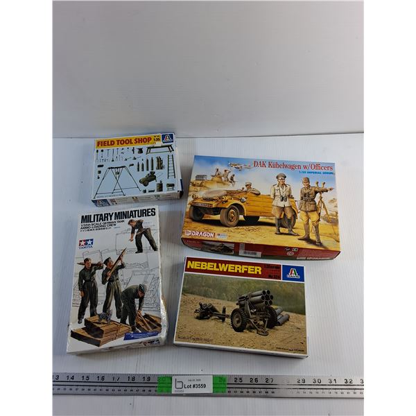 Various Model Kits - Field Tool Shop, German Tank Ammo Loading Crew and Nebelwerfer