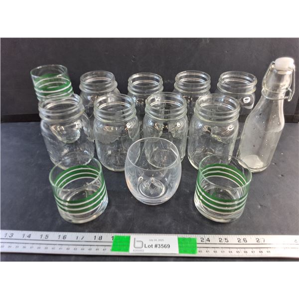 Various Jars, Glasses and Bottle