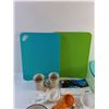 Image 2 : Cutting Boards, Dining Plates, Lidded Container, Mugs, Measuring Spoons and Misc