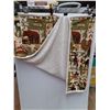 Image 2 : Canadian Wildlife Throw Fleece Blanket 48" x 62"