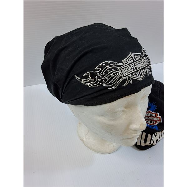 (4) Harley Davidson Biker Headwear - Mannequin Head NOT INCLUDED