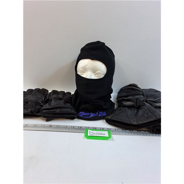 Winter Special - Arctic Cat Balaclava and (2) Medium Pairs of Gloves - Mannequin Not Included