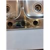 Image 4 : Stainless Steel Double Kitchen Sink -  - 31.25" Long x 20.5" Wide x 8" Deep - CANNOT SHIP