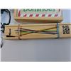 Image 5 : Lot: Dominoes, Pick-Ups Sticks, (2) Christmas Lights, Works, Collector Spoons, Knitted Booties