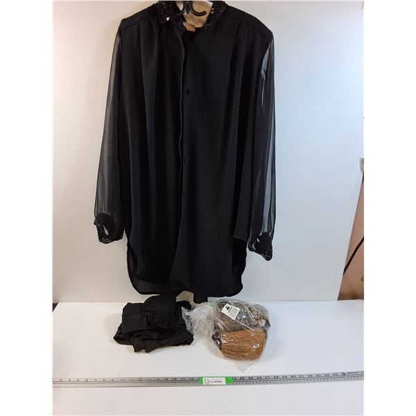 Dress Shirt, Compression Socks And Leggings, Knitted Socks