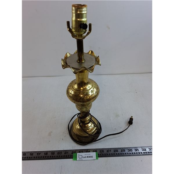 Vintage Brass Table Lamp - Tested