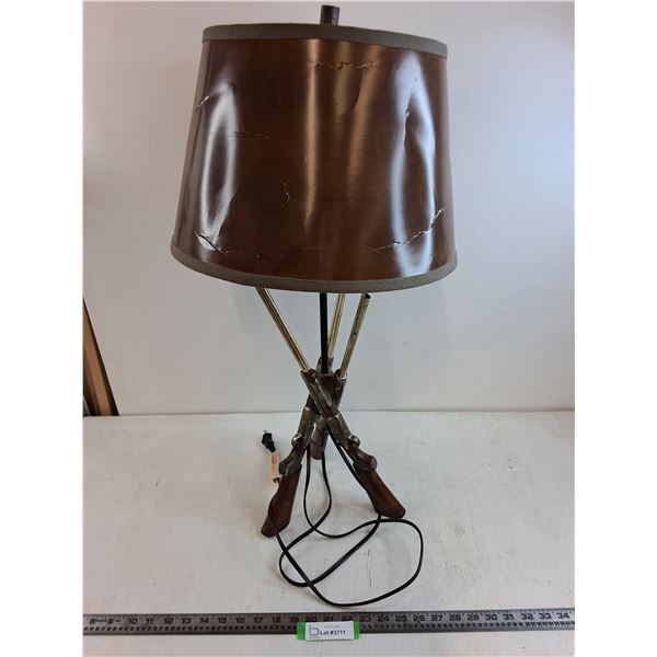 Cabela's "3 Rifles" Table Lamp - Tested - 30" Tall - PICK UP ONLY