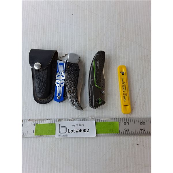 (5) Pocket Knives Up to 6.5" Long