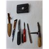 Image 2 : (6) Pocket Knives, Sheath and Pouch Up to 6.25" Long
