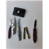 Image 2 : (5) Pocket Knives & Pouch Up to 5.5" Long