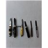 Image 2 : (6) Pocket Knives & Sheath Up to 6.25" Long