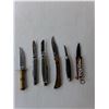 Image 2 : (6) Pocket Knives, Sheath & Pouch Up to 7" Long