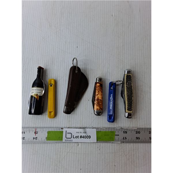 (6) Pocket Knives Up to 7" Long