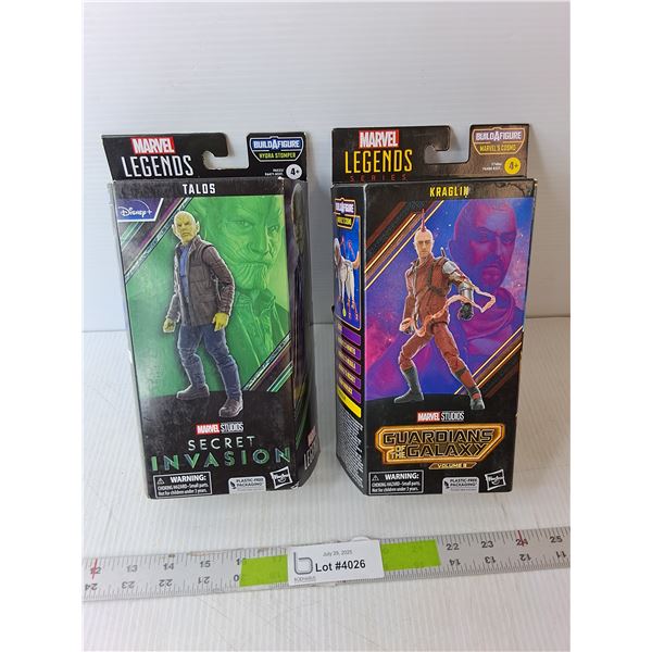 (2) Marvel Legends Figurines- Kraglin & Talos, Sealed