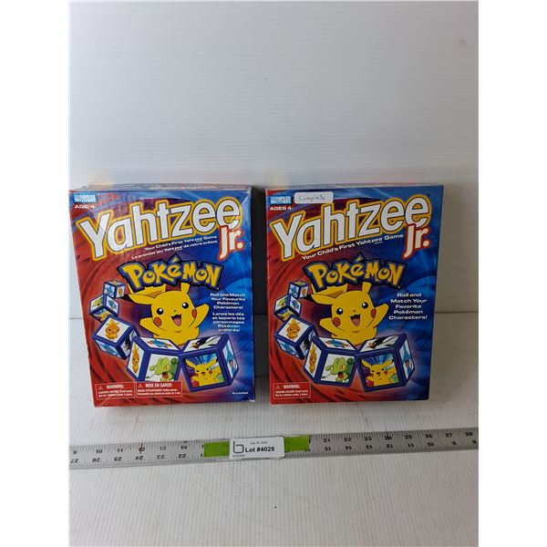 (2) Yahtzee Jr. Games, Pokemon Version