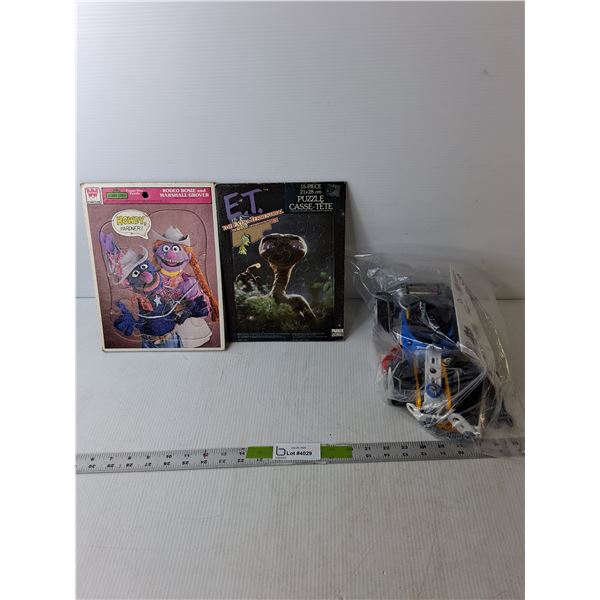 E.T. & Sesame Street Puzzles & Build and Play Model Car, All As Is