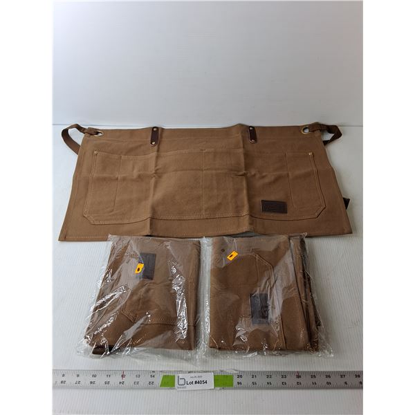 (3) Tweed Aprons, New