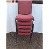 Image 1 : ** (5) Upholstered Stacking Chairs- CANNOT SHIP