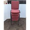 Image 1 : ** (5) Upholstered Stacking Chairs- CANNOT SHIP