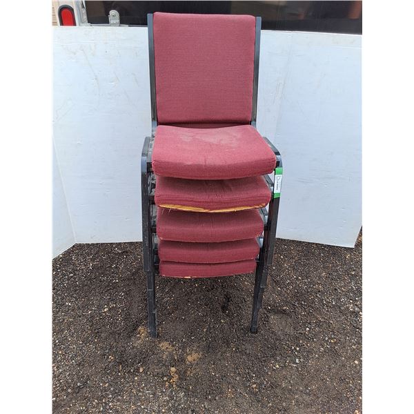 ** (5) Upholstered Stacking Chairs- CANNOT SHIP