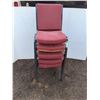 Image 1 : ** (5) Upholstered Stacking Chairs- CANNOT SHIP