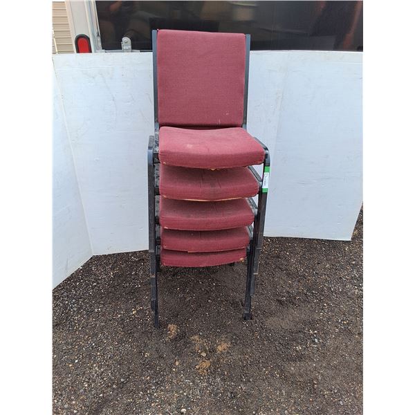 ** (5) Upholstered Stacking Chairs- CANNOT SHIP
