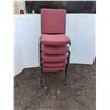 Image 1 : ** (5) Upholstered Stacking Chairs- CANNOT SHIP