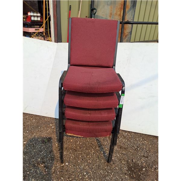 ** (5) Upholstered Stacking Chairs- CANNOT SHIP