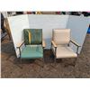 Image 1 : ** (2) Stacking Upholstered Metal Chairs - - CANNOT SHIP