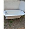 Image 1 : ** Cast Iron Clawfoot Bathtub - Outer Rim: 62"L x 30.5"W x 26"T, Inside: 17"D x 24"W x 54" - CANNOT