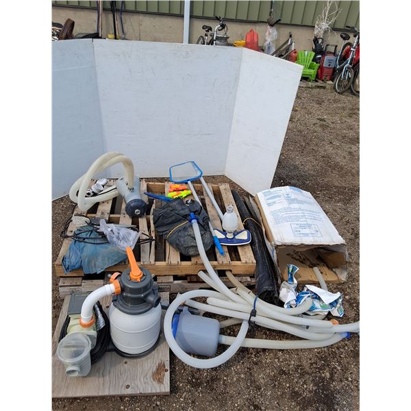 ** Pool Filters & Pool Heater & Pool (16ft Diameter x 42"T) & Cover & Accessories - As Is - CANNOT S