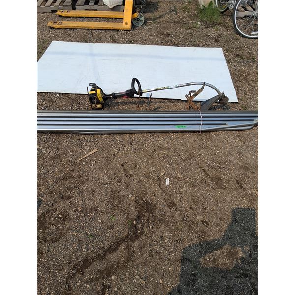 ** Pair of Truck Side Rails (90"Long) & John Deere Whipper Snipper - Gasoline - (Crack in Fuel Tank)