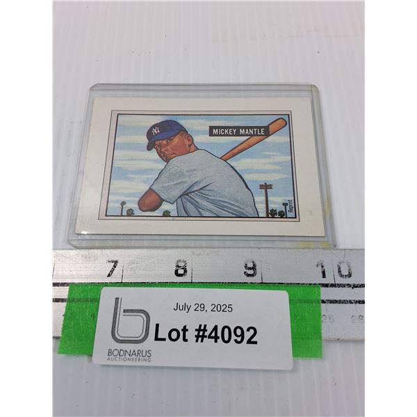Mickey Mantle Re-Print of Vintage Bowman Baseball Card