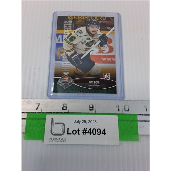 Max Domi Rookie CHL 2013 Hockey Trading Card