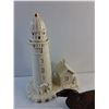 Image 2 : Carved Wood Duck and Ceramic Light House Decor
