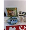 Image 3 : 300 pcs Puzzle, Tim Hortons Cups, Dominion China Plate, Roughriders Fuzzy Dice and Canada Pennant